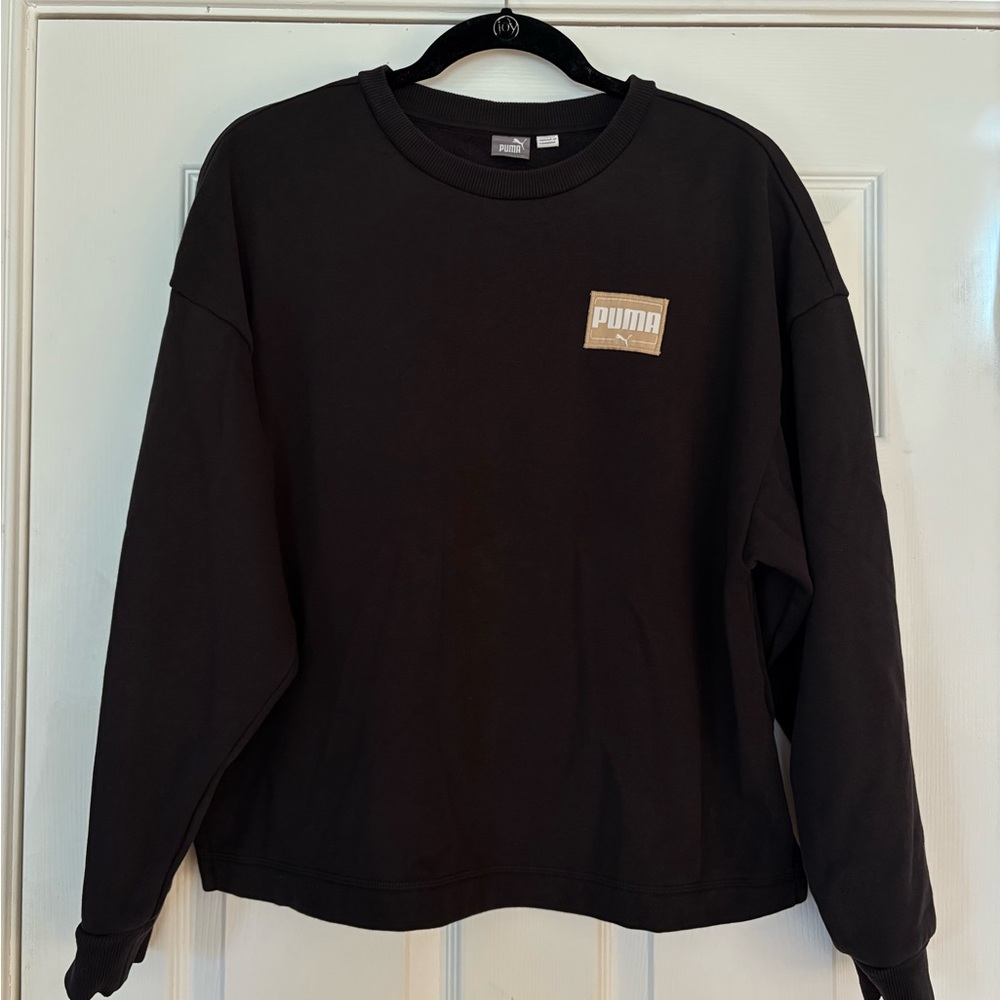 Puma Black and Tan Logo Sweatshirt‎